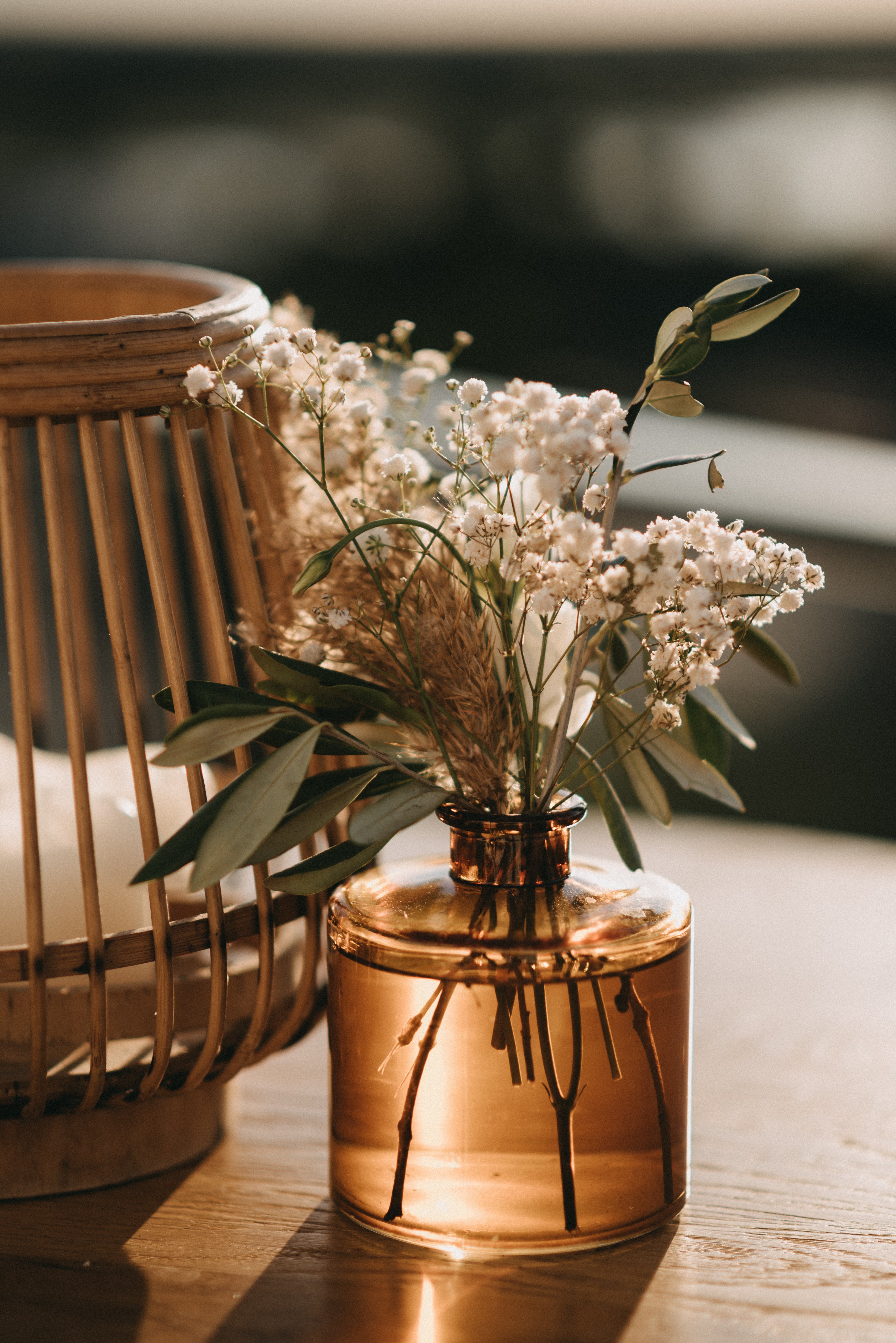 Vase braun klein